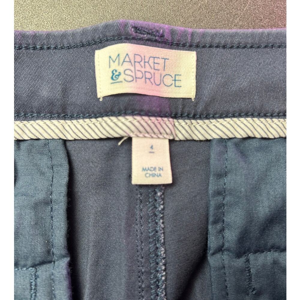 Market & Spruce Stitch Fix Women's Denim Shorts 2 Pair Navy + Coral Size 4 NWT - Picture 7 of 9